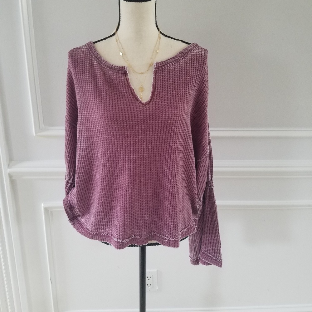 Free people flared sleeves blouse